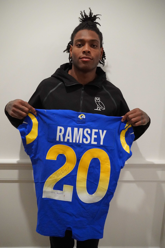 Jalen Ramsey Autographed Game Worn Jersey LA Rams vs Bears 10-26